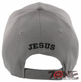 JESUS DIED TO SAVE U ACTS 4:12 CHRISTIAN BALL CAP HAT GRAY