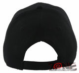 KOREA VETERAN FRONT LEAF MILITARY BALL CAP HAT BLACK