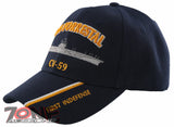 NEW! US NAVY USN USS FORRESTAL CV-59 FIRST INDEFENSE BALL CAP HAT NAVY