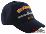 NEW! US NAVY USN USS FORRESTAL CV-59 FIRST INDEFENSE BALL CAP HAT NAVY