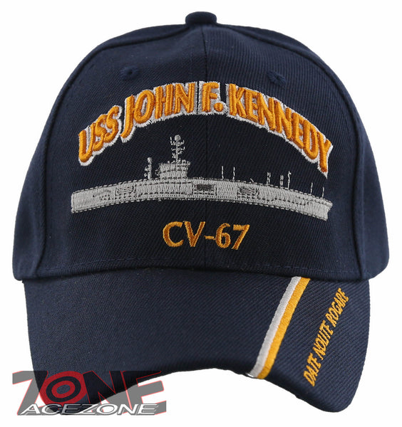 NEW! US NAVY USN USS JOHN F. KENNEDY CV-67 DATE NOLITE ROGARE BALL CAP HAT NAVY