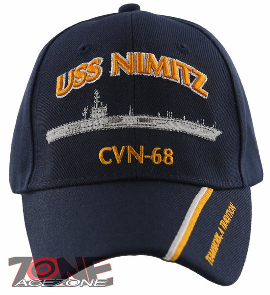 NEW! US NAVY USN USS NIMITZ CVN-68 TEAMWORK, A TRADITION BALL CAP HAT NAVY