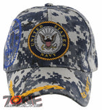 NEW! US NAVY USN ROUND SHADOW BALL CAP HAT ACU NAVY CAMO