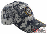 NEW! US NAVY USN RETIRED ROUND SHADOW BALL CAP HAT ACU NAVY CAMO