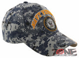 NEW! US NAVY USN VETERAN SIDE USA VETERAN FLAG BALL CAP HAT ACU NAVY CAMO