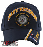 NEW! US NAVY USN VETERAN SIDE USA VETERAN FLAG BALL CAP HAT NAVY