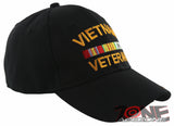 NEW! VIETNAM VETERAN FLAME LEAF BALL CAP HAT BLACK