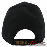 NEW! VIETNAM VETERAN FLAME LEAF BALL CAP HAT BLACK
