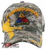 NEW! US ARMY 2ND ARMORED DIVISION HELL ON WHEELS CAP HAT ACU CAMO