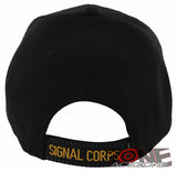 NEW! US ARMY SIGNAL CORPS SHADOW BALL CAP HAT ALL BLACK