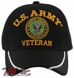 NEW! US ARMY VETERAN SIDE LINE MESH CAP HAT BLACK