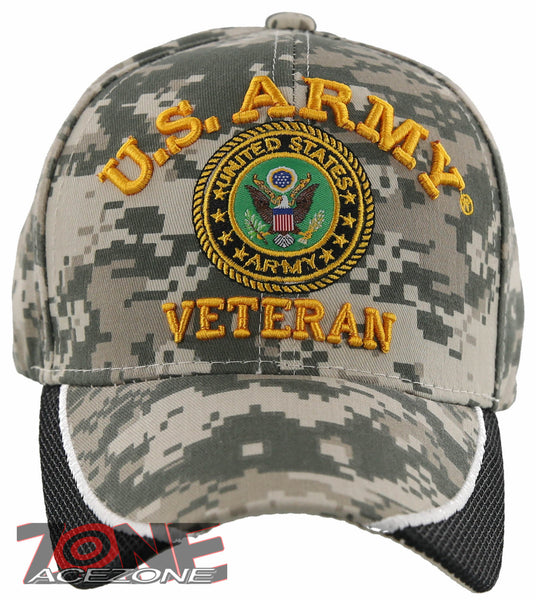NEW! US ARMY VETERAN SIDE LINE MESH CAP HAT ACU CAMO