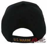 NEW! USMC US MARINE BULLDOG SEMPER FI BALL CAP HAT BLACK