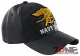 NEW! US NAVY SEAL USN FAUX LEATHER BALL CAP HAT NAVY