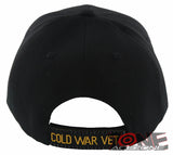NEW! US MILITARY COLD WAR VETERAN BALL CAP HAT BLACK