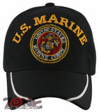 NEW! US MARINE CORPS SIDE MESH USMC BALL CAP HAT BLACK