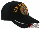 NEW! US MARINE CORPS SIDE MESH USMC BALL CAP HAT BLACK