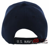NEW! US NAVY RETIRED SIDE FLAG BALL CAP HAT NAVY