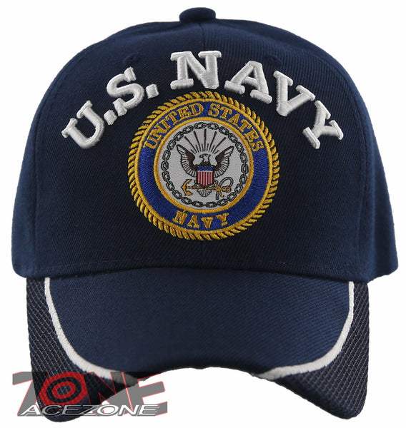 NEW! US NAVY USN SIDE MESH BALL CAP HAT NAVY