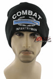 NEW! US ARMY COMBAT INFANTRYMAN BEANIE CAP HAT BLACK