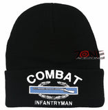 NEW! US ARMY COMBAT INFANTRYMAN BEANIE CAP HAT BLACK