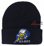 NEW! US NAVY USN SEABEES BEANIE CAP HAT NAVY