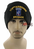 NEW! US ARMY 173RD AIRBORNE BRIGADE BEANIE CAP HAT BLACK