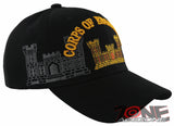 NEW! US ARMY COMBAT CORPS OF ENGINEERS CAP HAT BLACK