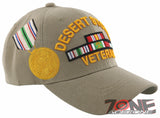 DESERT STORM VETERAN ODS VET GOLD MEDAL BALL CAP HAT TAN