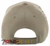 DESERT STORM VETERAN ODS VET GOLD MEDAL BALL CAP HAT TAN