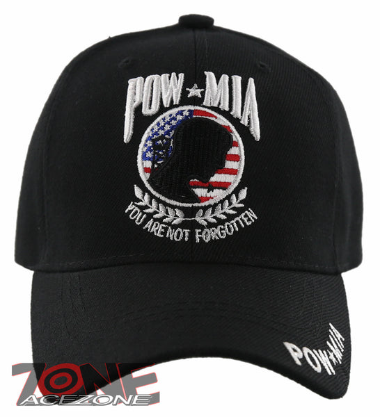 NEW! POW MIA FLAG YOU ARE NOT FORGOTTEN CAP HAT BLACK