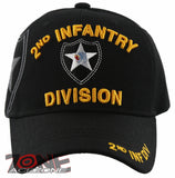 NEW! US ARMY 2ND INFANTRY DIVISION BALL CAP HAT BLACK
