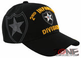 NEW! US ARMY 2ND INFANTRY DIVISION BALL CAP HAT BLACK