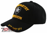 NEW! US ARMY 2ND INFANTRY DIVISION BALL CAP HAT BLACK