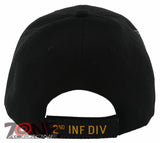 NEW! US ARMY 2ND INFANTRY DIVISION BALL CAP HAT BLACK