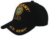 NEW! US ARMY DAD ROUND BALL CAP HAT BLACK