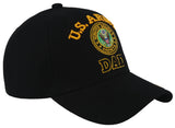 NEW! US ARMY DAD ROUND BALL CAP HAT BLACK