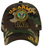 NEW! US ARMY DAD ROUND BALL CAP HAT GREEN CAMO