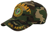 NEW! US ARMY ROUND BALL CAP HAT GREEN CAMO