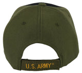 NEW! US ARMY VETERAN ROUND SIDE LINE BALL CAP HAT OLIVE BLACK