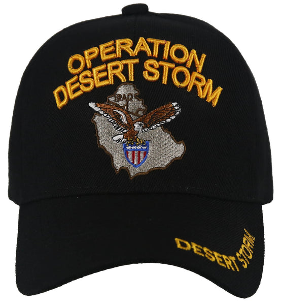 NEW! US MILITARY IRAQ OPERATION DESERT STORM BALL CAP HAT BLACK