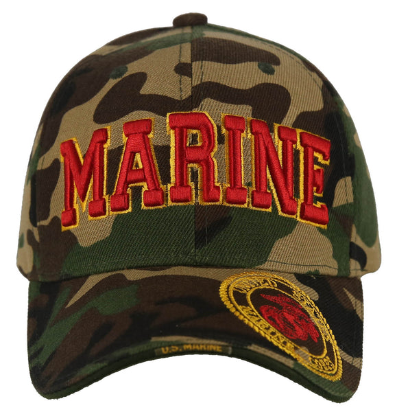 NEW! US MARINE CORPS BIG USMC BALL CAP HAT GREEN CAMO