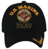 NEW! US MARINE CORPS DAD USMC BALL CAP HAT BLACK