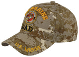 NEW! US MARINE CORPS DAD USMC BALL CAP HAT TAN ACU CAMO