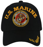 NEW! US MARINE CORPS ROUND USMC BALL CAP HAT BLACK
