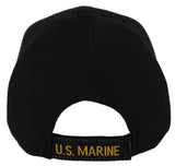 NEW! US MARINE CORPS ROUND USMC BALL CAP HAT BLACK