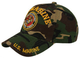 NEW! US MARINE CORPS ROUND USMC BALL CAP HAT GREEN CAMO