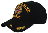 NEW! US MARINE CORPS RETIRED ROUND USMC BALL CAP HAT BLACK