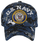 NEW! US NAVY ROUND BALL CAP HAT DIGITAL NAVY ACU CAMO