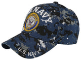 NEW! US NAVY ROUND BALL CAP HAT DIGITAL NAVY ACU CAMO